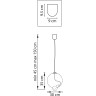 Люстра LIGHTSTAR COLORE 805303 1х8W led E27 черный/коньячный